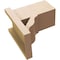 Ekena Millwork 7 1/2-in W x 12-in D x 12-in H Funston Block Rough Cedar Woodgrain TimberThane Outlooker, Primed Tan OUTUR075X12X12FST44RCPR - alternate 2
